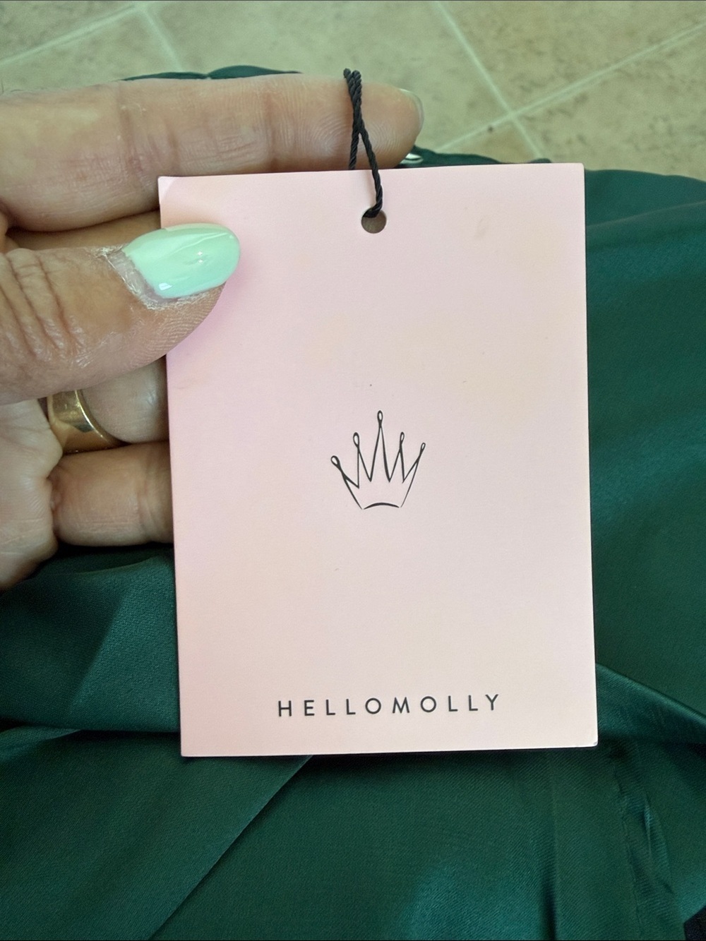 Hello Molly Emerald Green Satin Slip Maxi Dress - Picture 8 of 10